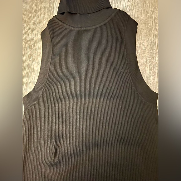 Zara High Collar Knit Top - Black - Picture 2 of 9